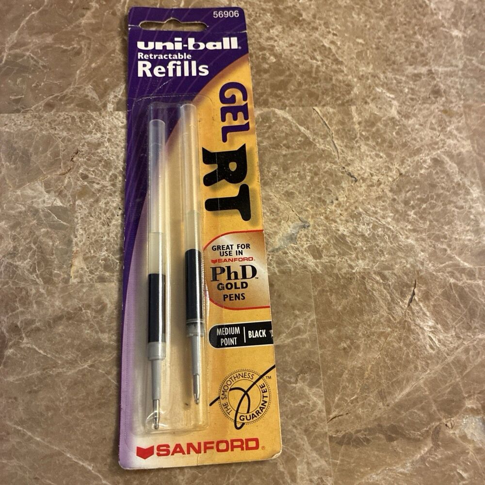 Sanford Uni Ball Gel RT Refills Black Ink New, 2/Pack medium 0.7MM - Picture 7 of 7